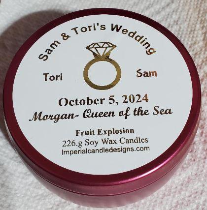 Custom Wedding Orders - IMPERIAL CANDLE DESIGNS LLC
