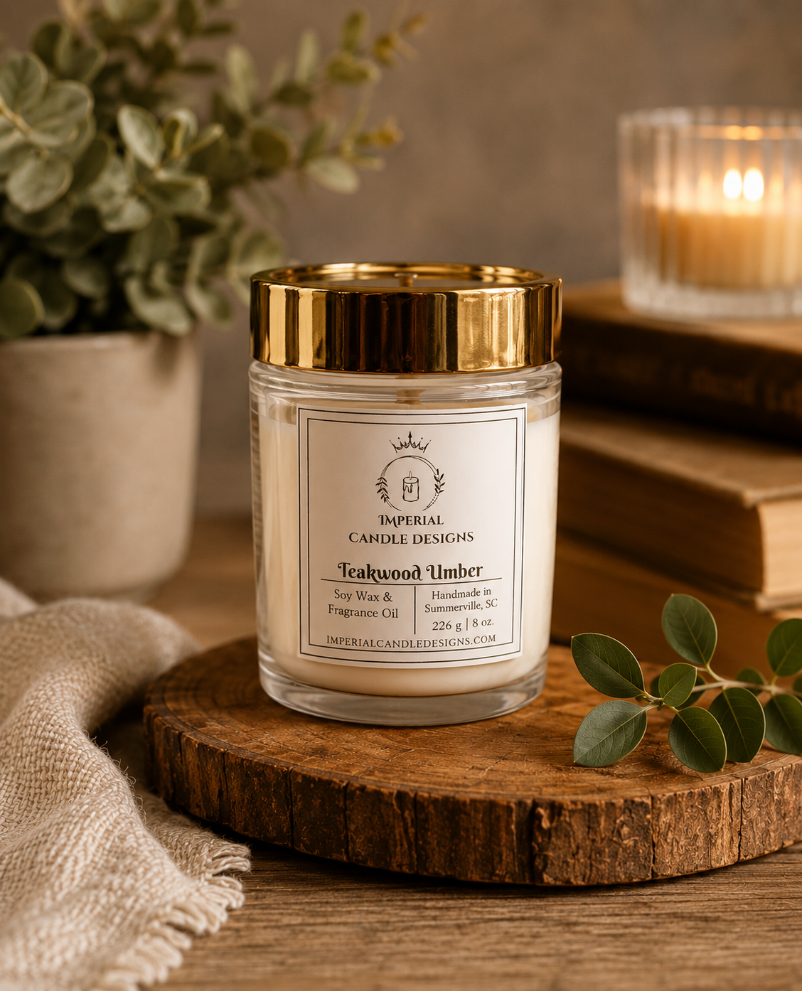 Handmade Soy Wax Candle Jars- Luxury Wood Wick Scented Candles